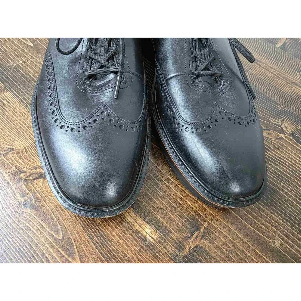Ecco Phorene Men's Shoes Size 12 / 12.5 Black Leather Dress Oxford‎ Shoes